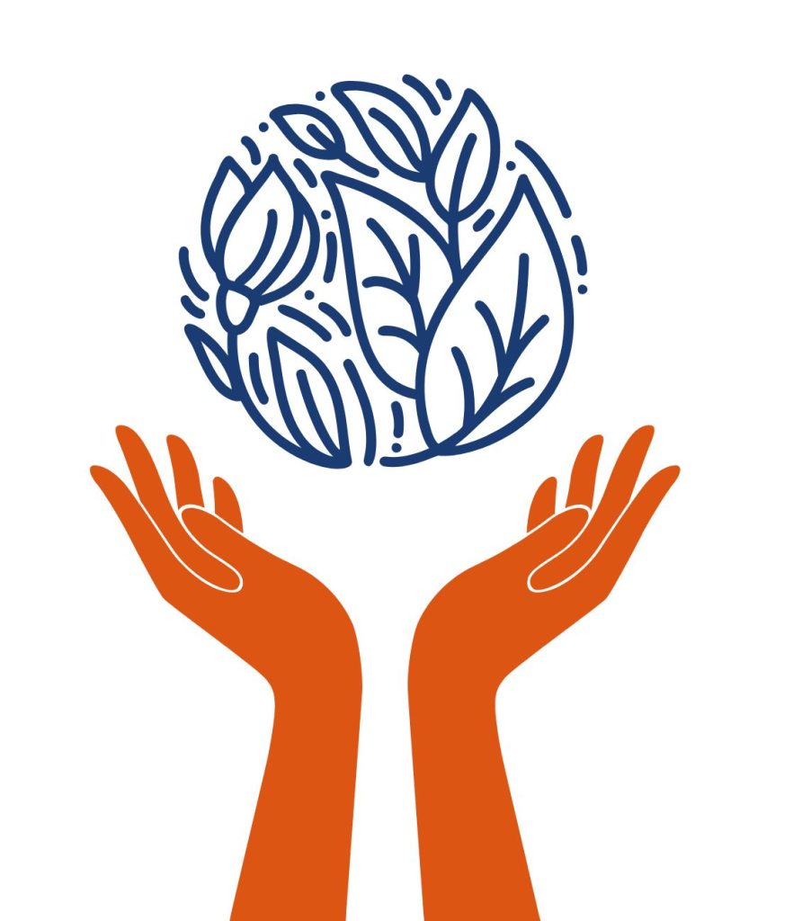 environment globe with hands